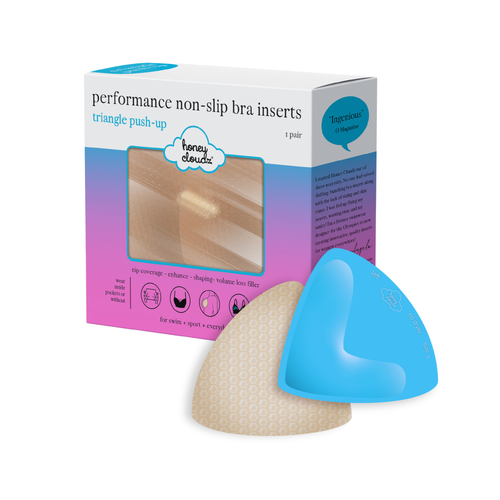 Flirtzy Silicone Push Up Bra Pads | Waterproof Super Wedge Inserts | Clear Breast Enhancer