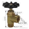 Shutoff Valve 1/2in M NPT x 1/2in F NPT