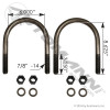 U Bolt Kit RND 7/8in X 6in X 8-1/4in