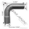 Exhaust Elbow 3.5in 90 Deg ID-OD ALZ
