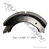 Lined Brake Shoe 16.500in X 7.000in