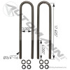 U Bolt Kit 3/4in X 3in X 17-5/8in