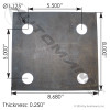 Trunnion Stand Shim Square 1/4in Mack