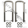 U Bolt Kit Semi RND 7/8 X 4 X 12-1/8in