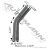 Exhaust Elbow 45 Deg 4in