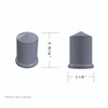 1-1/2" X 3" Chrome Plastic Pointed Nut Cover - Push-On (Bulk)