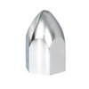 1-1/2" X 2-3/4" Chrome Plastic Bullet Nut Cover - Push-On (Bulk)