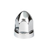 33mm X 2-3/4" Chrome Plastic Bullet Nut Covers With Flange - Push-On (Box of 20 )