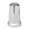 33mm X 3-1/4" Chrome Plastic Tall Nut Covers With Flange - Push-On (Box of 20)