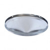 No Notch Chrome Pointed Front Hub Cap - 1/2" Lip