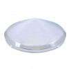 No Notch Chrome Pointed Front Hub Cap - 1/2" Lip