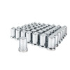 33mm X 3-3/16" Chrome Plastic Pointed Nut Covers With Flange - Push-On (60 Pack)