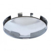 6 Uneven Notched Chrome Dome Front Hub Cap - 1" Lip