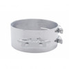8" Stainless Butt Joint Exhaust Clamp - Straight Bracket