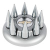 Chrome Spike Hubcap Nut Cover For 1999-2018 Chevy & GMC Full Size Truck - Push-on (Bulk)
