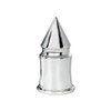 33mm X 4-3/8" Chrome Plastic V-Spike Nut Covers - Thread-On (60 Pack)