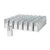 33mm x 3-3/4" Chrome Plastic Crown Nut Covers - Thread-On (60 Pack)
