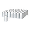 33mm X 3-3/4" Chrome Plastic Dome Nut Covers - Thread-On (60 Pack)