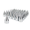 33mm X 4-1/8" Chrome Plastic Spike Nut Covers - Push-On (60 Pack)