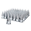 33mm X 4-7/8" Chrome Plastic Super Spike Nut Covers - Push-On (60 Pack)