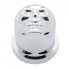 15/16" X 1-1/4" Chrome Plastic Skull Nut Cover, Push-On Style (Bulk)