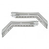 30" Chrome 45-Degree Angled Heavy Duty Mud Flap Hanger - 2" Bolt Pattern (Pair)