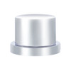 3/4" X 5/8" Chrome Plastic Flat Top Nut Covers - Push-On (10 Pack)