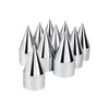 1-1/2" x 4-1/8" Chrome Plastic Spike Nut Covers - Push-On (10 Pack)