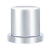 33mm X 2" Chrome Plastic Flat Top Nut Covers With Flange - Push-On (10 Pack)