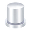 33mm X 2" Chrome Plastic Flat Top Nut Covers With Flange - Push-On (10 Pack)