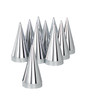 33mm x 4-1/2" Chrome Plastic X Spike Nut Covers - Thread-On (Box Of 10)