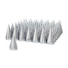 33mm x 4-1/2" Chrome Plastic X Spike Nut Covers - Thread-On (60 Pack)