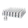 33mm x 4-3/8" Chrome Plastic Razor Nut Covers - Thread-On (60 Pack)