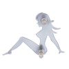 11" X 17" Chrome Sitting Lady Cutout - Facing Right