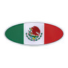 Chrome Oval Emblem - Mexico Flag