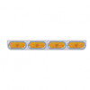 Stainless Light Bracket With Four 6" Oval Lights & Visors - Amber Lens