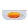 Stainless Light Bracket With 12 LED "Phantom I" Light & Bezel - Amber LED/Amber Lens