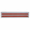 12-3/4" Stainless Light Bracket With Two 14 LED 12" Light Bars - Red LED/Red Lens