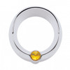 Signature Series Small Gauge Bezel With Visor For Freightliner - Amber Crystal