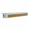 17-5/16" Stainless Light Bracket With 11 LED 17" Light Bar & Bezel - Amber LED/Amber Lens