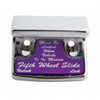 Chrome Plastic Fifth Wheel Switch Guard With Glossy Sticker For 1990-2010 Freightliner Classic- Purple Sticker