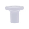 "Trailer" Aluminum Screw-On Air Valve Knob With Stainless Plaque - Pearl White