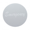 "Emergency" Aluminum Air Valve Knob Sticker Only - Silver