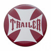 "Trailer" Maltese Cross Air Valve Knob Sticker Only - Red