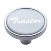 "Tractor" Short Air Valve Knob - Silver Glossy Sticker