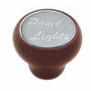 "Panel Lights" Wood Deluxe Dash Knob - Silver Glossy Sticker