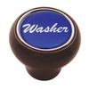 "Washer" Wood Deluxe Dash Knob - Blue Glossy Sticker