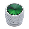 Chrome Bolt Head With Green Diamond (Card of 4)