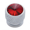 Chrome Bolt Head With Red Diamond (Card of 4)