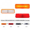Rectangular Light Kit (Clearance/Marker) With Chrome Bracket - Red Lens